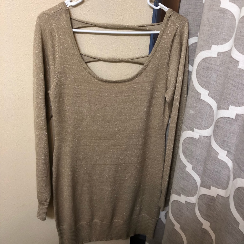 Gold sweater dress 🌙